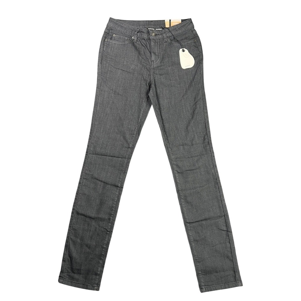 NWT Prana Womens 2 RG Kayla High Rise Jean Denim Solid Gray Slim Stretch 1968371
